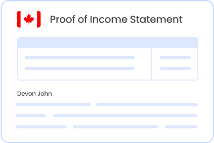 Proof of Income Statement